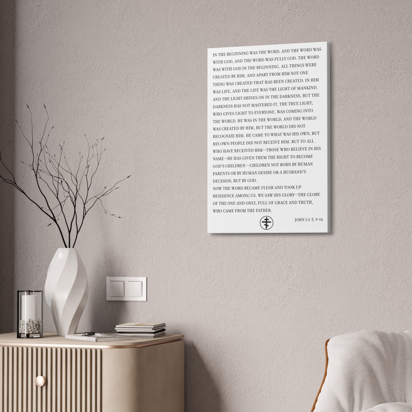 John 1 on Stretched Canvas