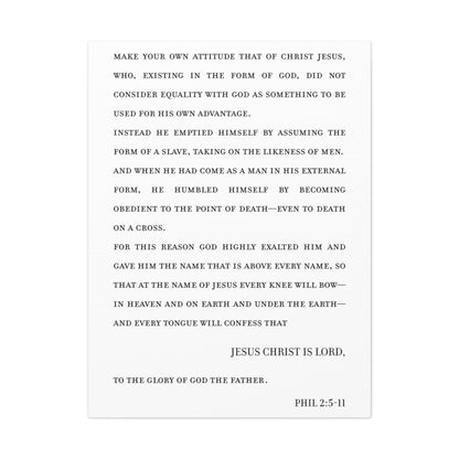 Philippians 2 on Stretched Canvas