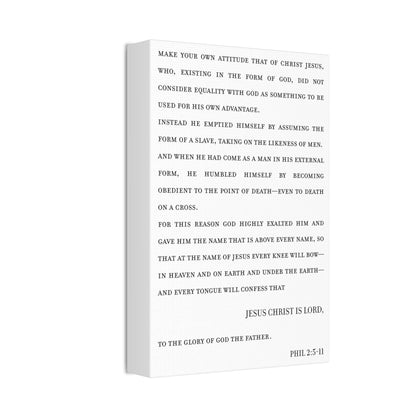 Philippians 2 on Stretched Canvas