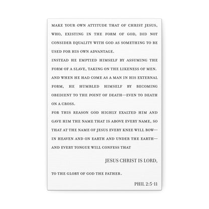 Philippians 2 on Stretched Canvas