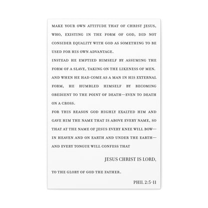 Philippians 2 on Stretched Canvas