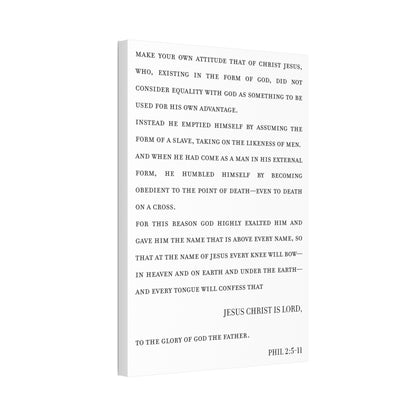 Philippians 2 on Stretched Canvas