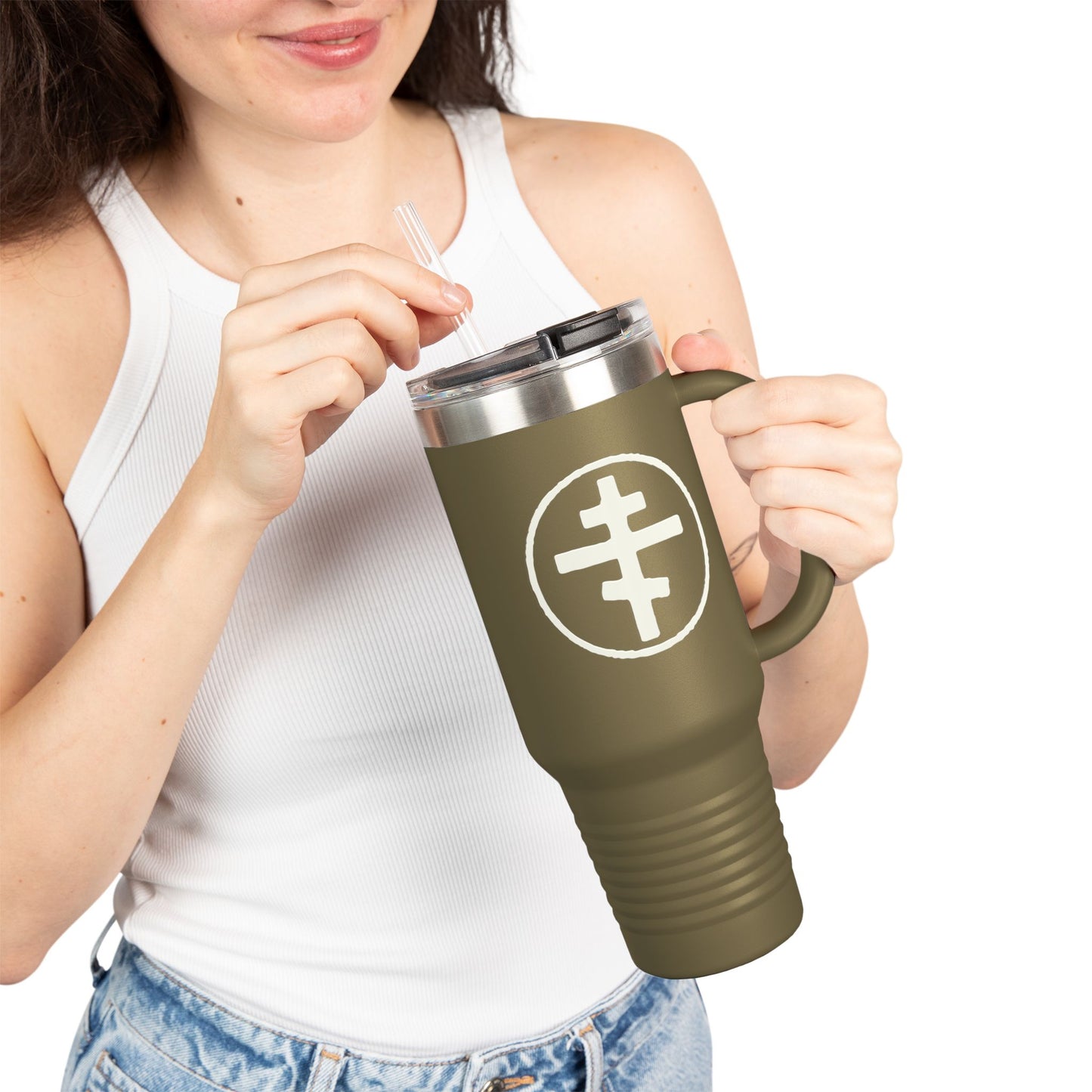 I Believe in One Church Insulated Travel Mug, 40oz