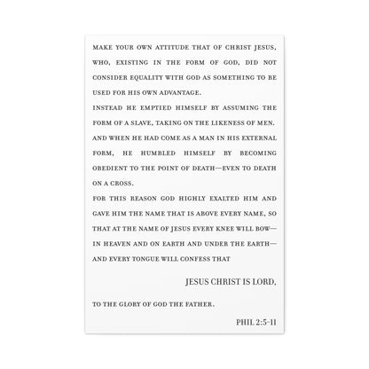 Philippians 2 on Stretched Canvas