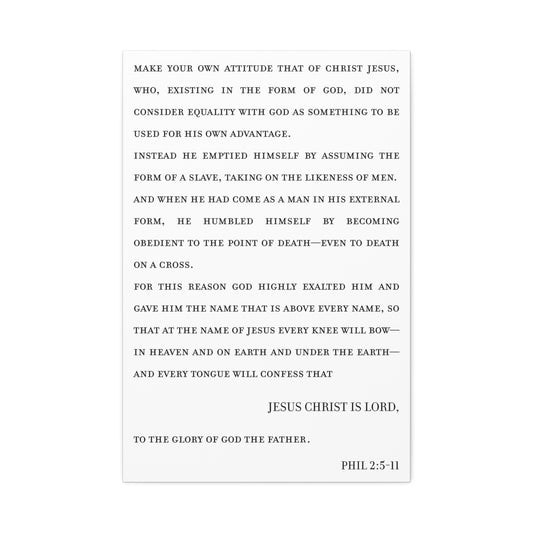 Philippians 2 on Stretched Canvas