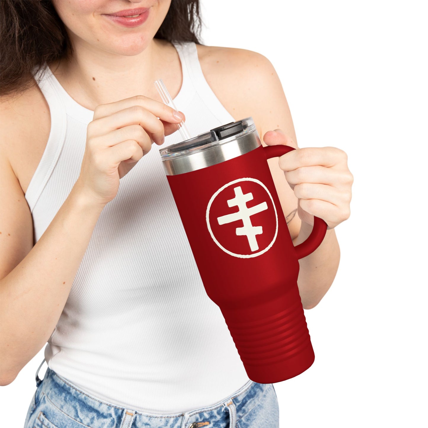 I Believe in One Church Insulated Travel Mug, 40oz