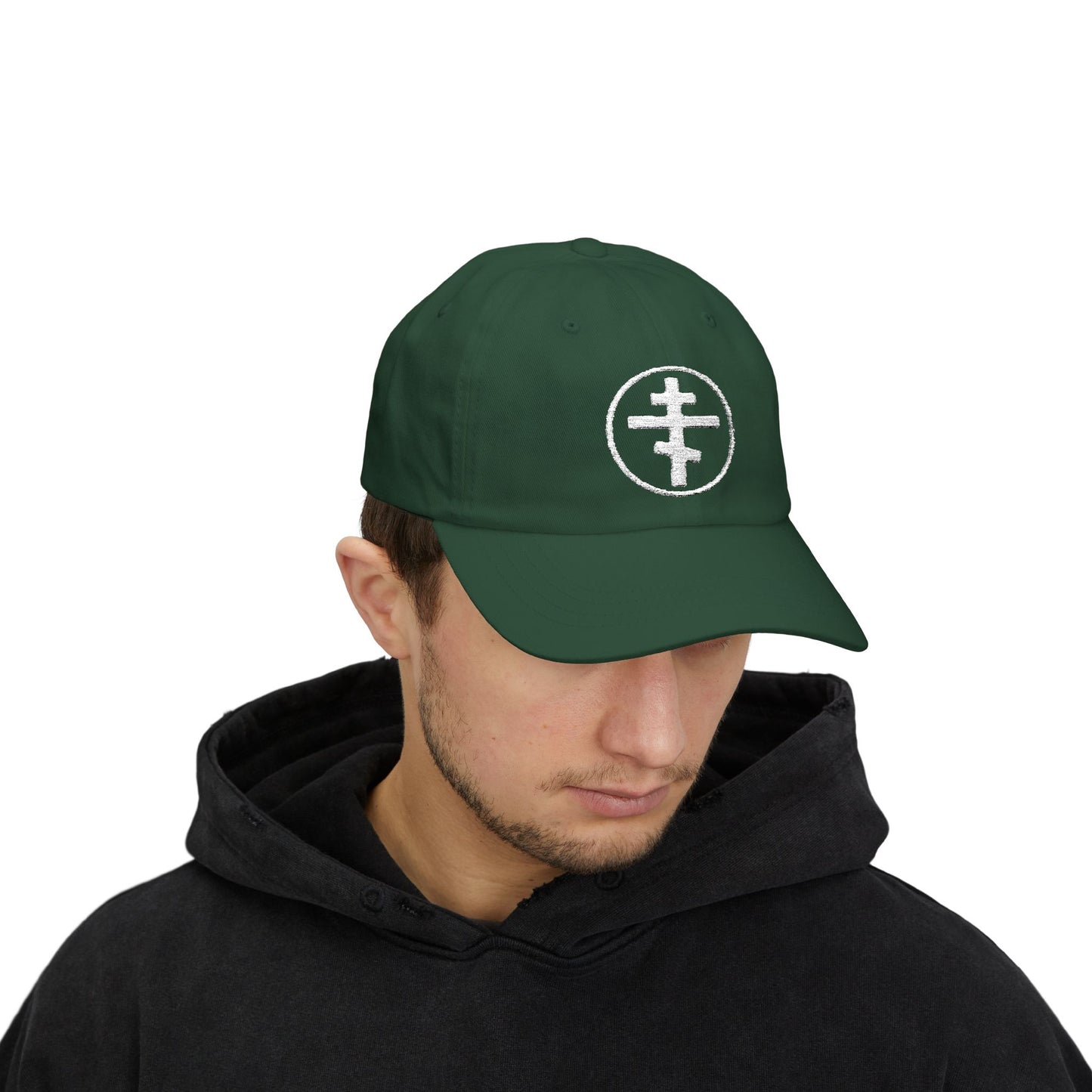 Classic Dad Cap w/Embroidered Orthodox Cross
