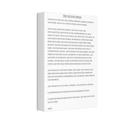 The Nicene Creed on Stretched Canvas