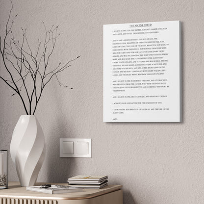 The Nicene Creed on Stretched Canvas