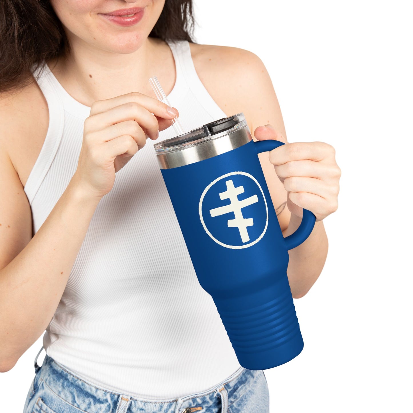 I Believe in One Church Insulated Travel Mug, 40oz