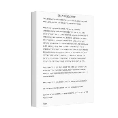 The Nicene Creed on Stretched Canvas