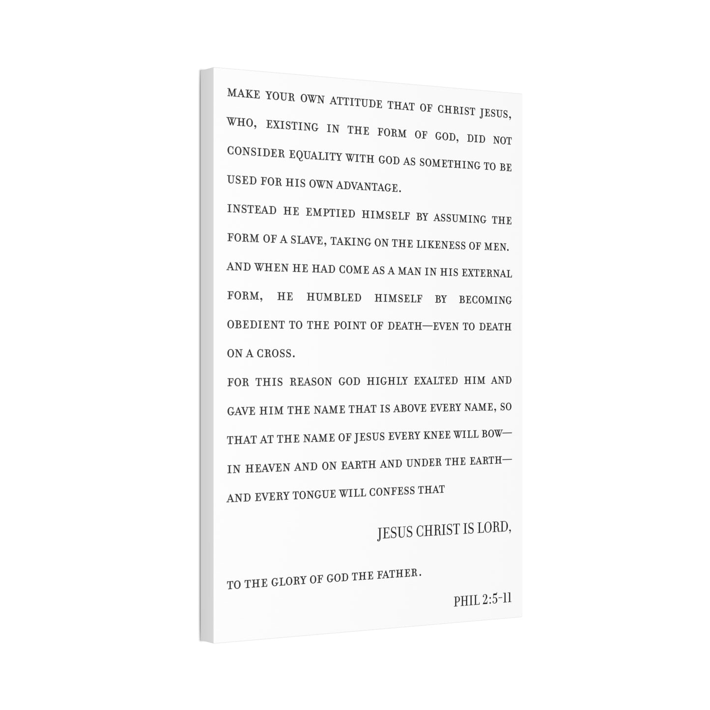 Philippians 2 on Stretched Canvas