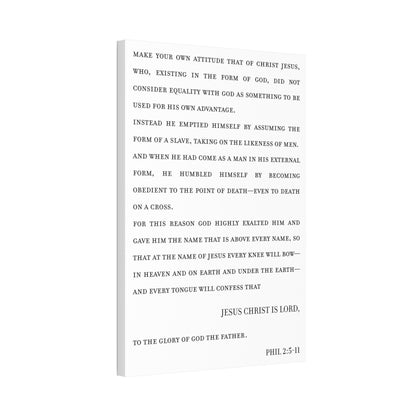 Philippians 2 on Stretched Canvas