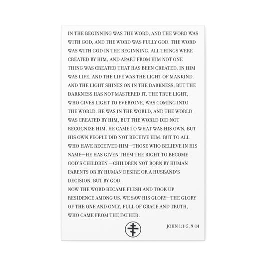 John 1 on Stretched Canvas