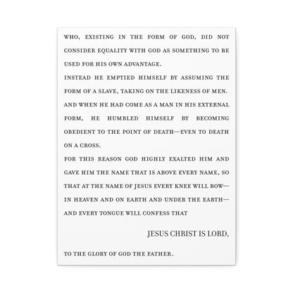 Philippians 2 on Stretched Canvas