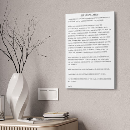 The Nicene Creed on Stretched Canvas