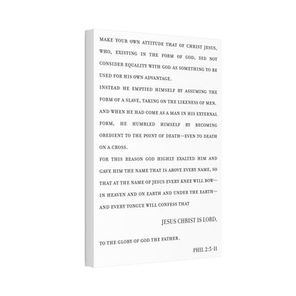 Philippians 2 on Stretched Canvas