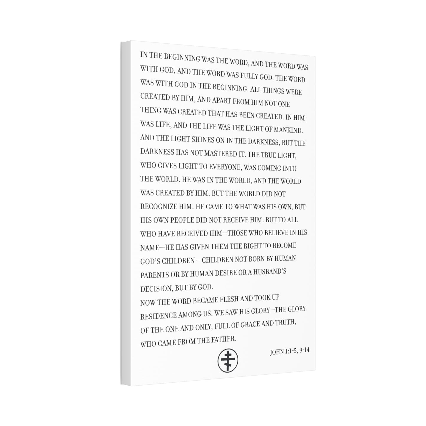 John 1 on Stretched Canvas