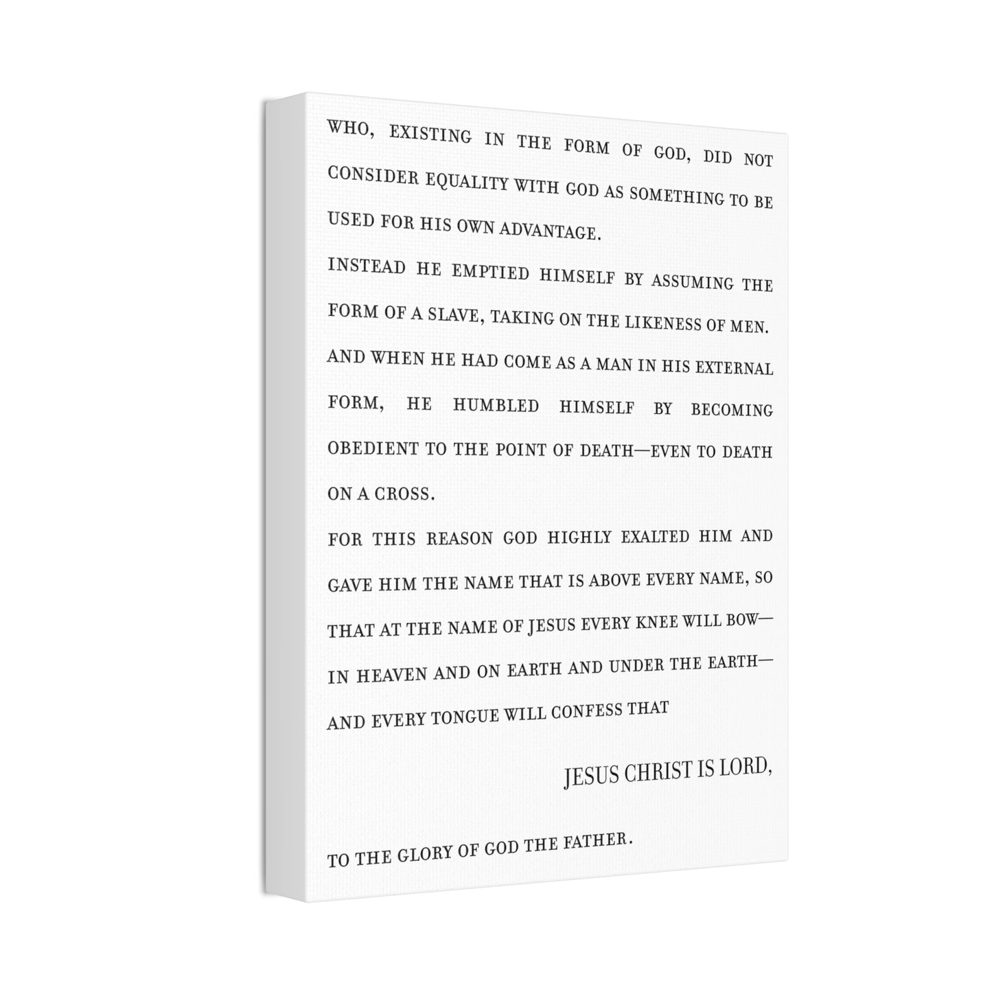 Philippians 2 on Stretched Canvas
