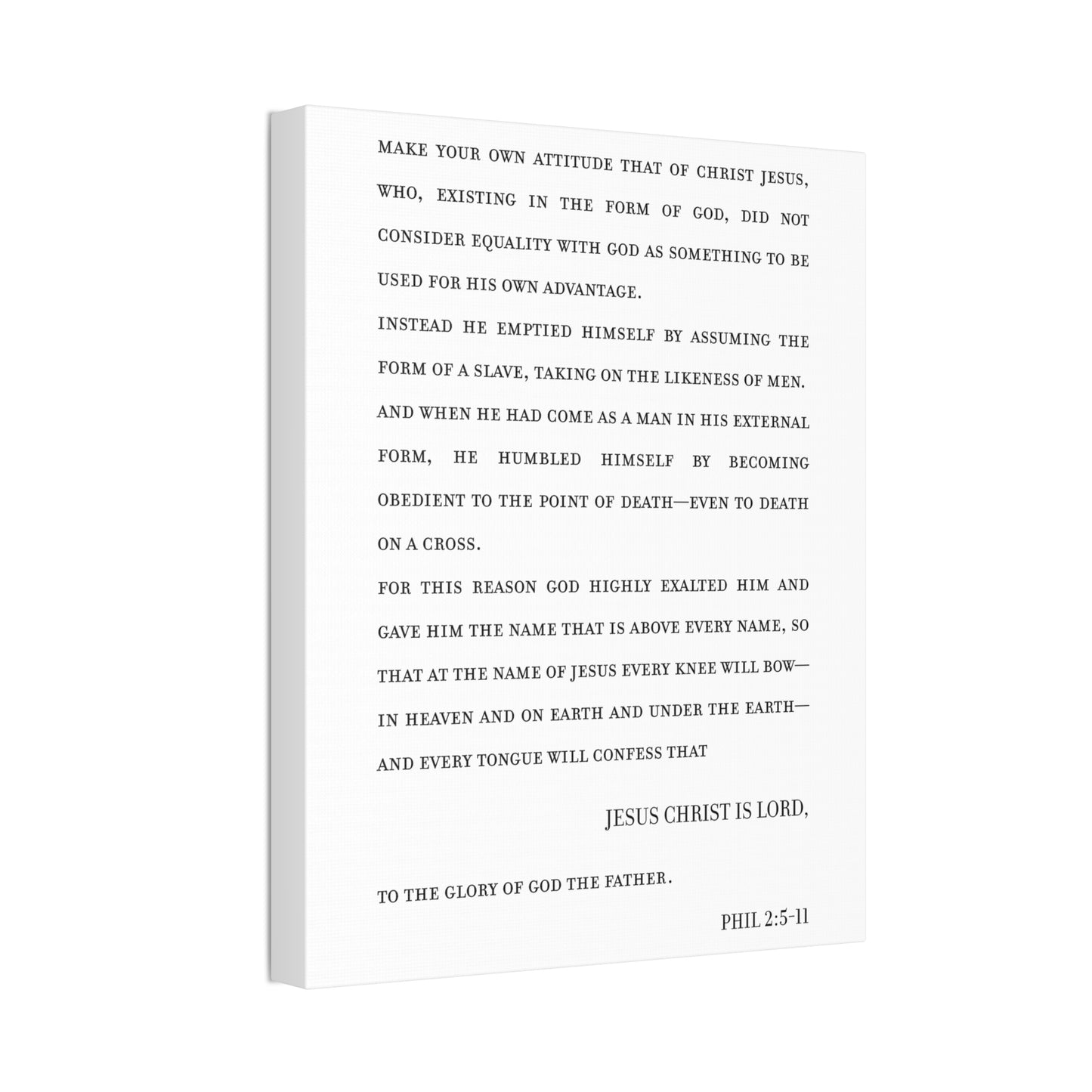 Philippians 2 on Stretched Canvas