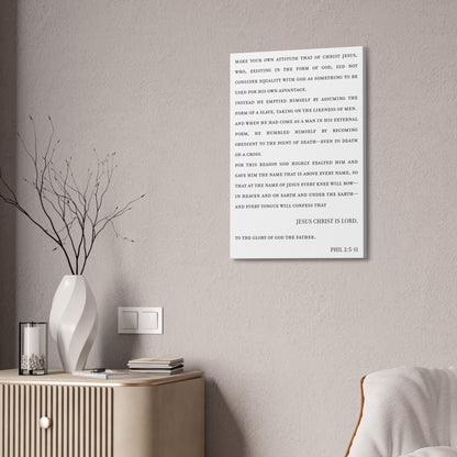 Philippians 2 on Stretched Canvas
