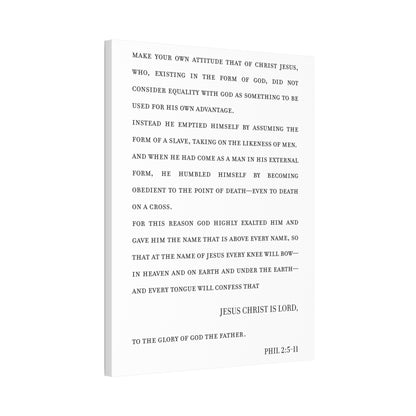 Philippians 2 on Stretched Canvas