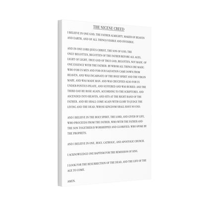 The Nicene Creed on Stretched Canvas