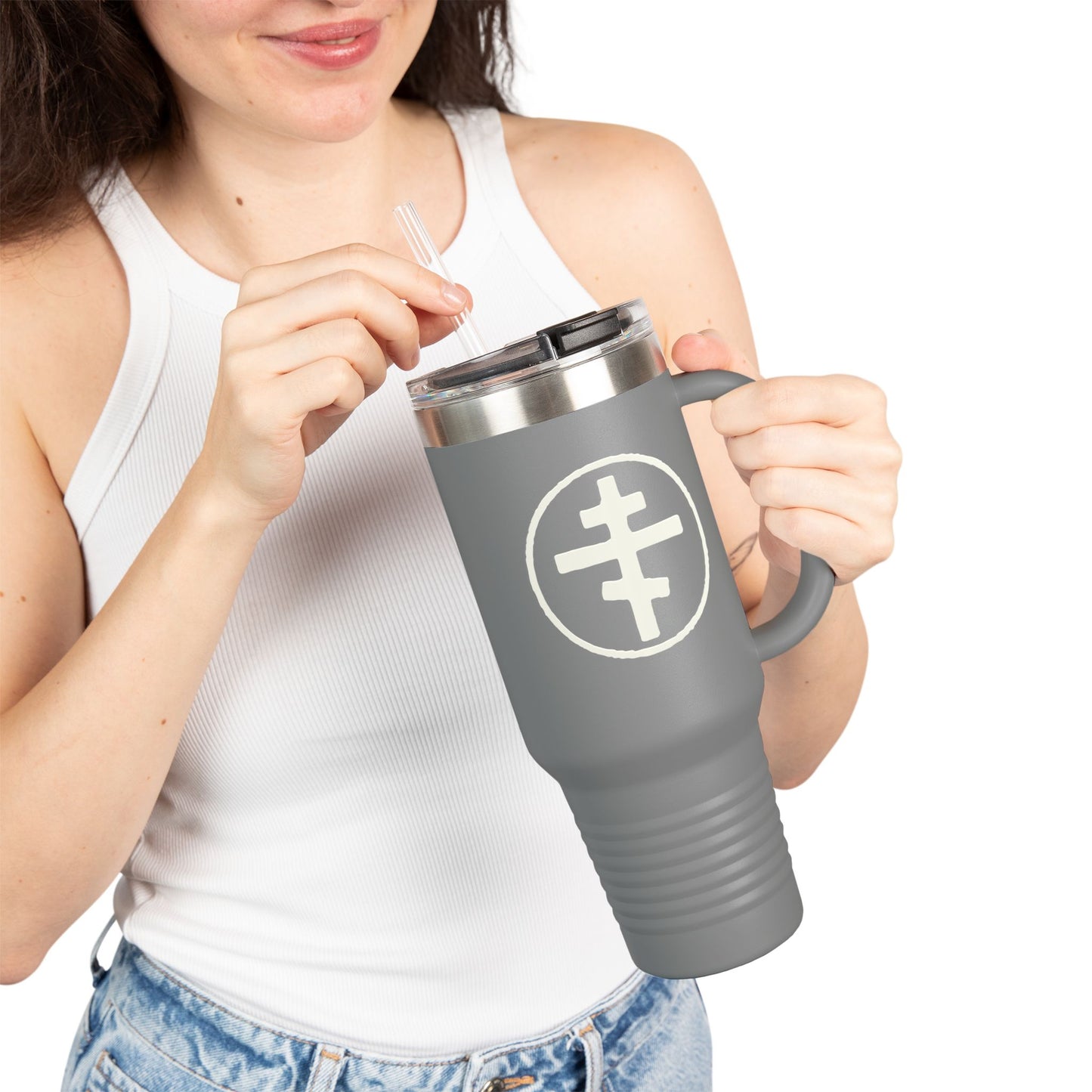 I Believe in One Church Insulated Travel Mug, 40oz